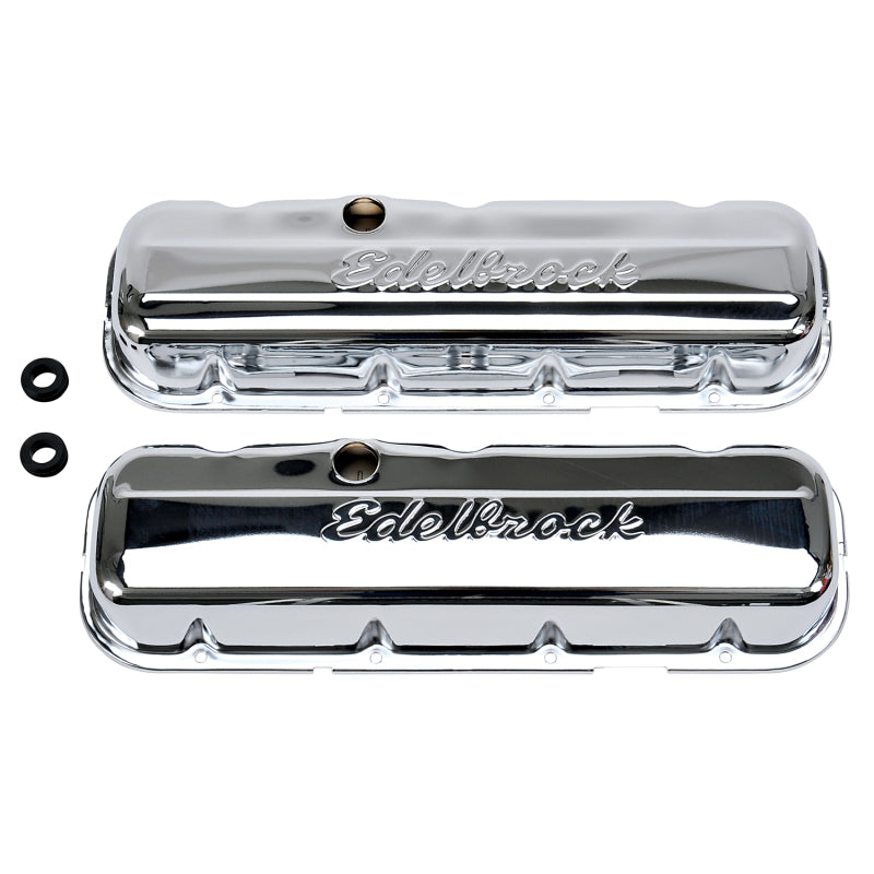 Edelbrock Valve Cover Signature Series Chevrolet 1965 and Later 396-502 V8 Low Chrome - DTX Performance