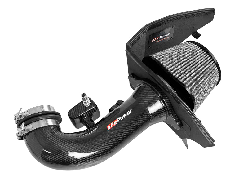 aFe 19-21 GM Trucks 5.3L/6.2L Track Series Carbon Fiber Cold Air Intake System W/ Pro Dry S Filters - DTX Performance