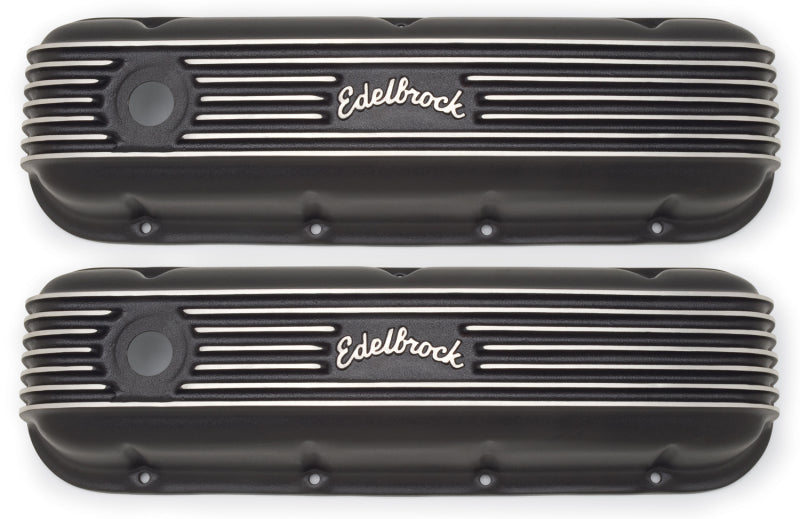 Edelbrock Valve Cover Classic Series Chevrolet 1965 and Later 396-502 V8 Black - DTX Performance