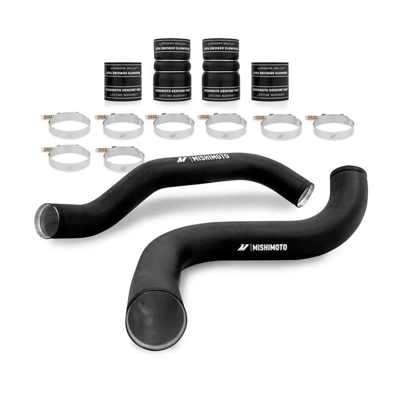 Mishimoto 99-03 Ford 7.3L Powerstroke PSD Intercooler Pipe/Boot Kit - Wrinkle Black - DTX Performance