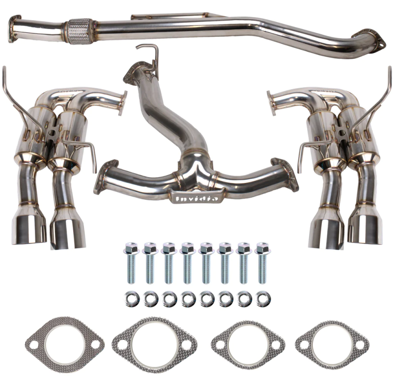 Invidia 2022+ Subaru WRX Gemini Single Layer Quad Stainless Steel Tip Cat-Back Exhaust - DTX Performance