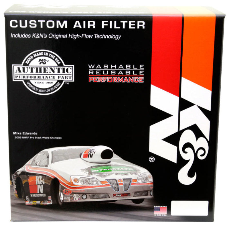 K&N Custom Round Filter 5-1/8in FLG / 11in Dia / 4-3/4in H w/VENT - DTX Performance