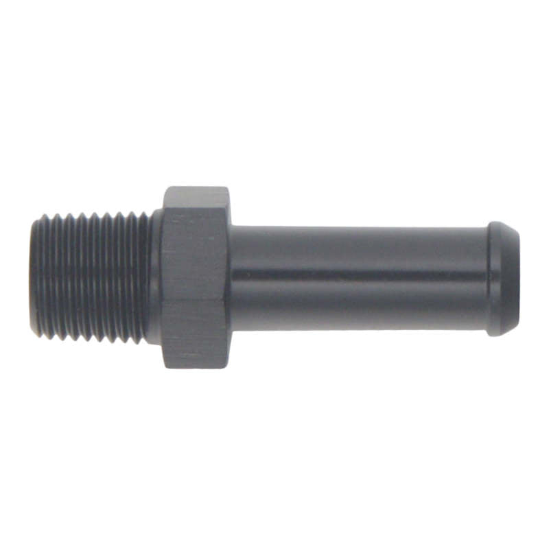 DeatschWerks 1/8in NPT Male Thread 5/16in Hose Barb - Anodized Matte Black - DTX Performance