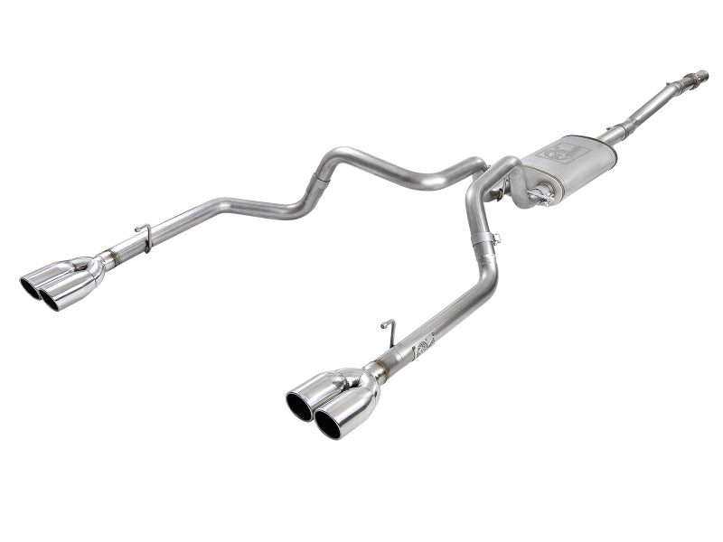 aFe Vulcan Series 3in-2-1/2in 304 SS Cat-Back 2019 GM Silverado 1500 V8-5.3L w/ Polished Tips - DTX Performance