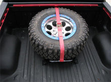 Load image into Gallery viewer, N-Fab Bed Mounted Tire Carrier Universal - Gloss Black - Red Strap - DTX Performance