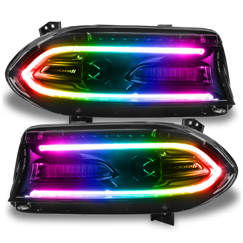 Oracle 15-21 Dodge Charger RGB+W DRL Headlight DRL Upgrade Kit - ColorSHIFT - DTX Performance