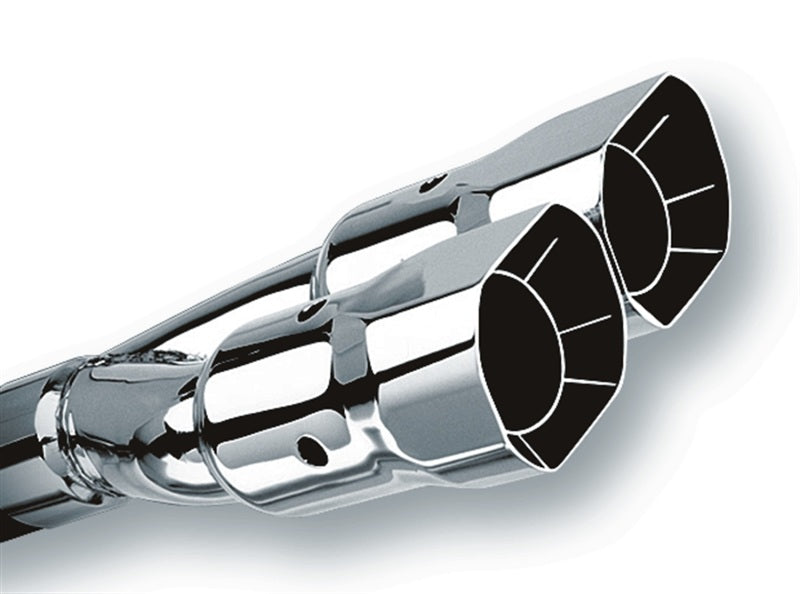 Borla Universal Polished Tip Dual Square Angle-Cut Intercooled (inlet 2 1/2in. Outlet 2 7/8 x 3 3/8i - DTX Performance