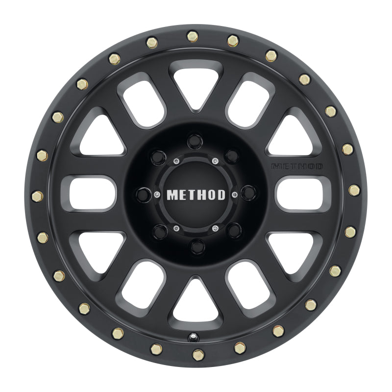 Method MR309 Grid 17x8.5 0mm Offset 8x6.5 130.81mm CB Matte Black Wheel - DTX Performance