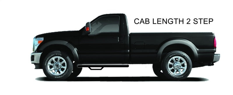 N-Fab Nerf Step 07-13 Chevy-GMC 2500/3500 07-10 1500 Regular Cab - Gloss Black - Cab Length - 3in - DTX Performance