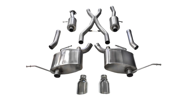 Corsa 15-16 Jeep Grand Cherokee Polished 2.5in Dual Rear Exit Cat-Back Exhaust - DTX Performance