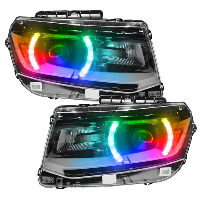 Oracle 14-15 Chevy Camaro RS Headlight DRL Upgrade Kit - ColorSHIFT w/ Simple Controller - DTX Performance