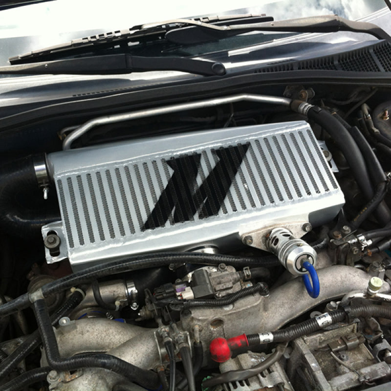 Mishimoto Subaru 02-07 WRX/04-07 STi Top-Mount Intercooler Kit - Powder Coated Silver & Red Hoses - DTX Performance