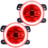 Oracle Lighting 07-09 Jeep Wrangler JK Pre-Assembled LED Halo Fog Lights -Red