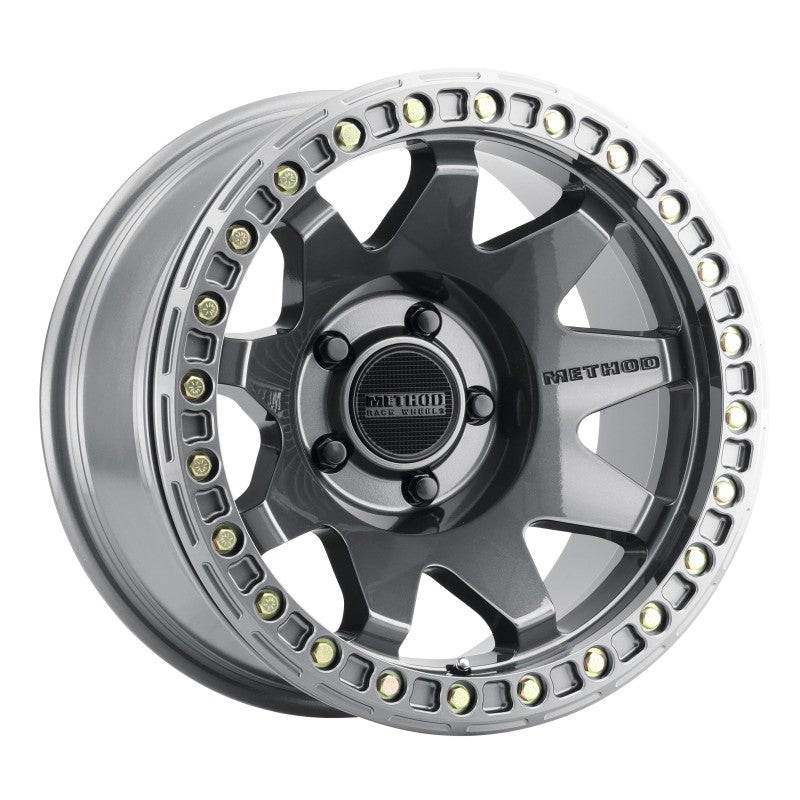 Method MR108 17x9 -44mm Offset 5x5 71.5mm CB Gloss Titanium w/BH-H24125-38 Wheel - DTX Performance