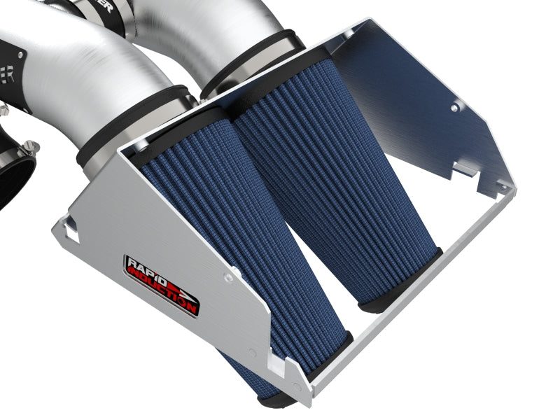 aFe Rapid Induction Pro 5R Cold Air Intake System Brushed 21-22 Ford F-150 Raptor V6-3.5L (tt) - DTX Performance