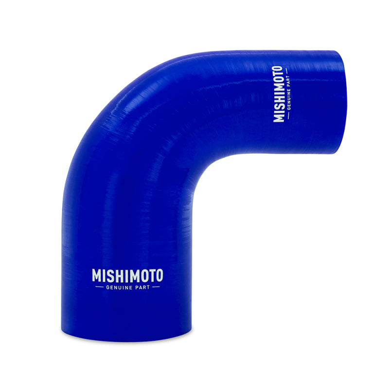 Mishimoto Silicone Reducer Coupler 90 Degree 2.25in to 3in - Blue - DTX Performance