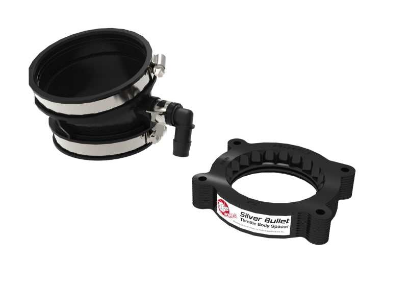 aFe 2020 Vette C8 Silver Bullet Aluminum Throttle Body Spacer / Works With Factory Intake Only - Blk - DTX Performance