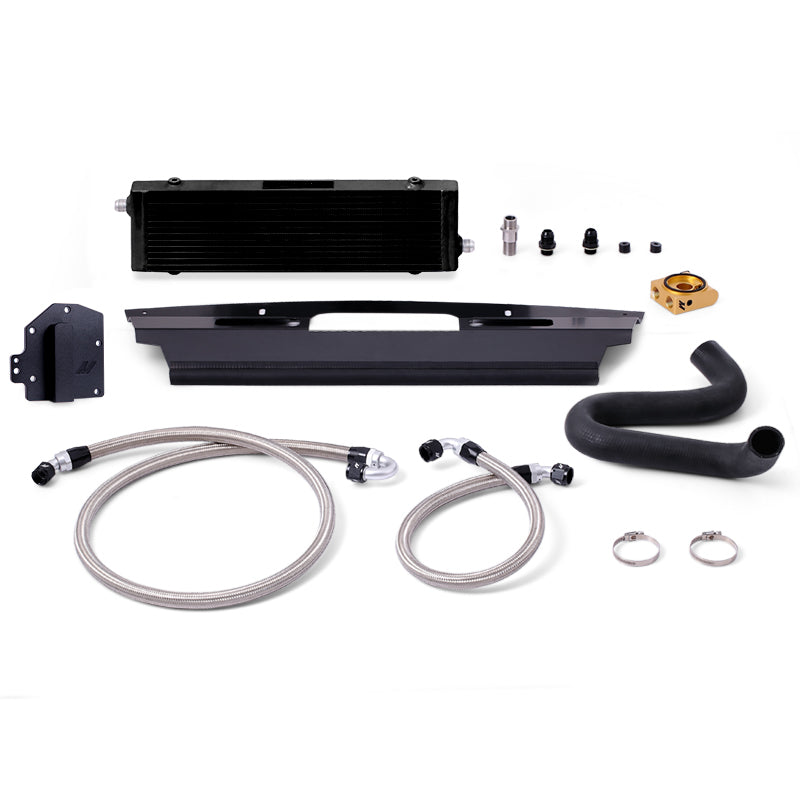 Mishimoto 2015+ Ford Mustang GT Thermostatic Oil Cooler Kit - Silver - DTX Performance