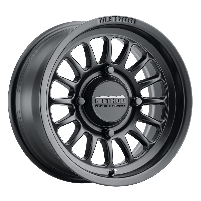 Method MR411 Bead Grip 14x7 / 4+3/13mm Offset / 4x156 / 132mm CB Matte Black Wheel - DTX Performance