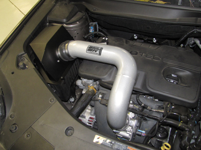 K&N 10 GMC Terrain / 10 Chevy Equinox 2.4L-L4 Silver High Flow Performance Kit - DTX Performance