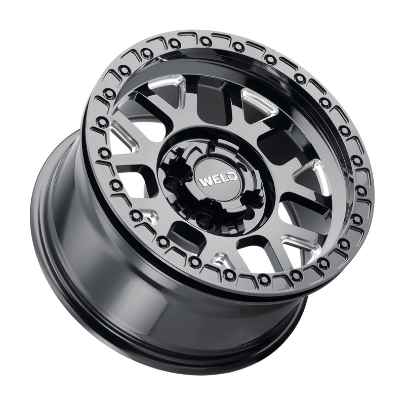 Weld Off-Road W902 17X10 Cinch Beadlock 5X127 5X139.7 ET-24 BS4.50 Gloss BLK MIL / BLK Ring 87.1 - DTX Performance