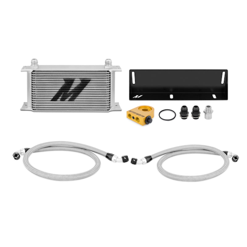 Mishimoto 79-93 Ford Mustang 5.0L Thermostatic Oil Cooler Kit - Silver - DTX Performance