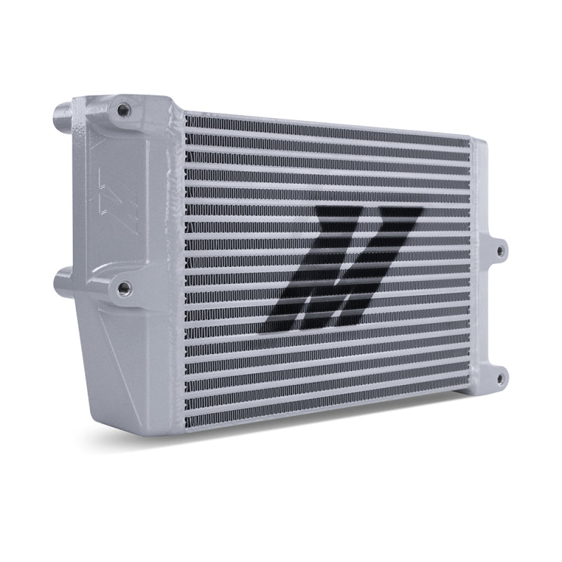 Mishimoto Heavy-Duty Oil Cooler - 10in. Opposite-Side Outlets - Silver - DTX Performance