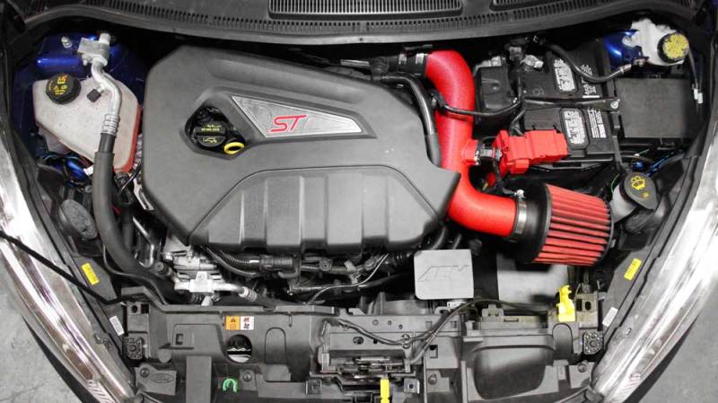 AEM 2014+ Ford Fiesta ST 1.6L L4 - Cold Air Intake System - Wrinkle Red - DTX Performance