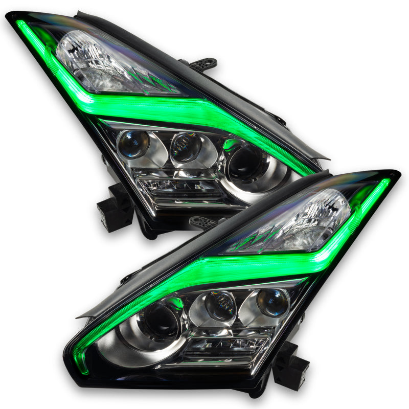 Oracle 15-21 Nissan GT-R Lightning Bolt Headlight DRL Upgrade RGB+W ColorSHIFT w/ Simple Controller - DTX Performance