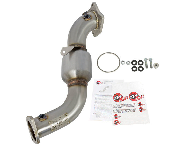 aFe Twisted Steel Down-Pipe Catted 13-16 Cadillac ATS L4-2.0L (t) - DTX Performance