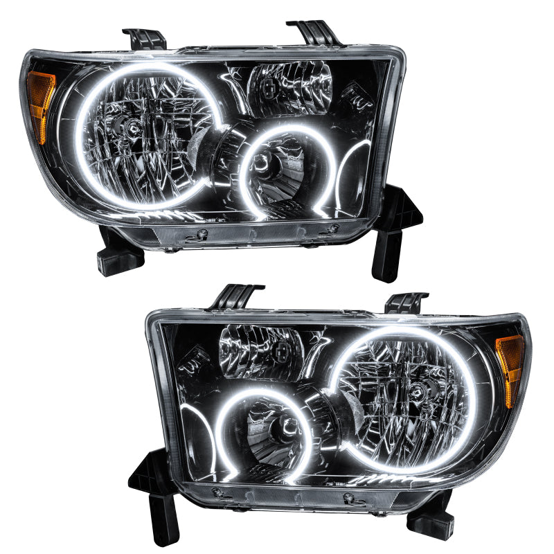 Oracle 07-11 Toyota Tundra Pre-Assembled Headlights - Black Housing - White - DTX Performance