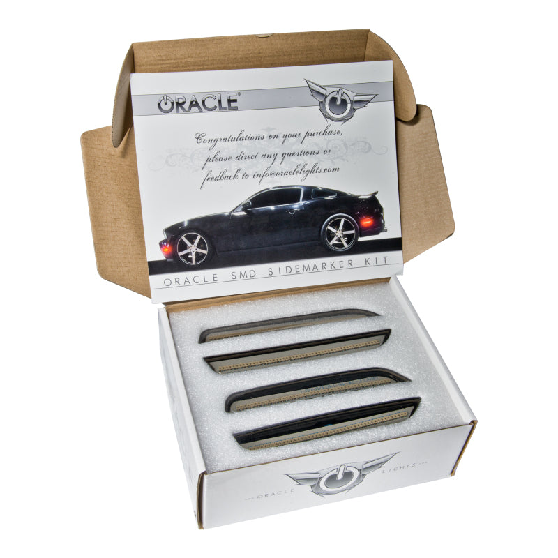 Oracle 10-14 Ford Mustang Concept Sidemarker Set - Tinted - Ebony/Black (UA) - DTX Performance