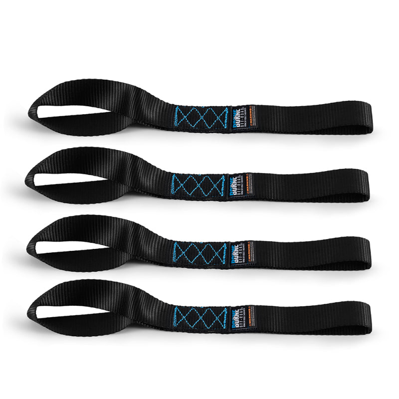 Mishimoto Soft Loop Tie-Down Straps (4-Pack) Black - DTX Performance