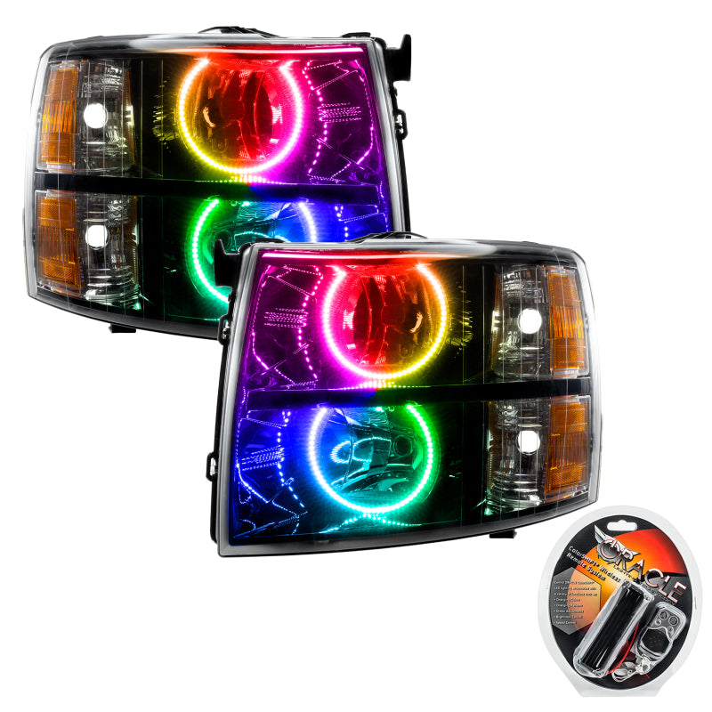 Oracle 07-13 Chevrolet Silverado SMD HL - Black - Round Style - ColorSHIFT - DTX Performance