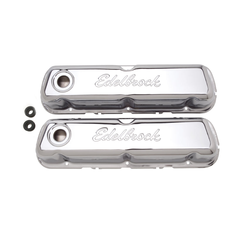 Edelbrock Valve Cover Signature Series Ford 260-289-302-351W CI V8 Chrome - DTX Performance