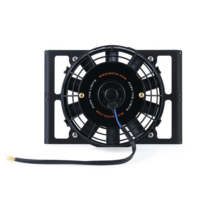 Mishimoto Universal 10in. Heavy-Duty Oil Cooler Fan Shroud - Micro Wrinkle Black - DTX Performance