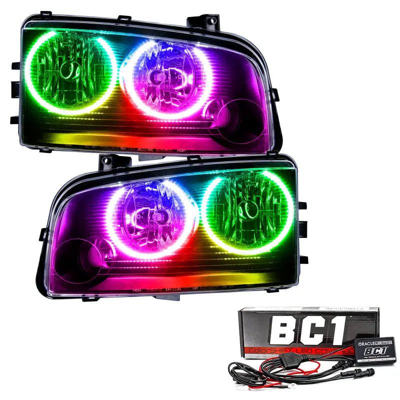 Oracle 05-10 Dodge Charger SMD HL (Non-HID) - ColorSHIFT w/ BC1 Controller - DTX Performance