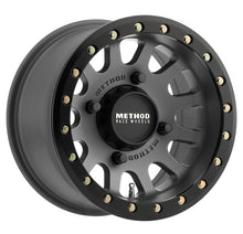 Load image into Gallery viewer, Method MR401 UTV Beadlock 14x7 / 5+2/38mm Offset / 4x156 / 132mm CB Titanium Wheel- Matte Black Ring - DTX Performance