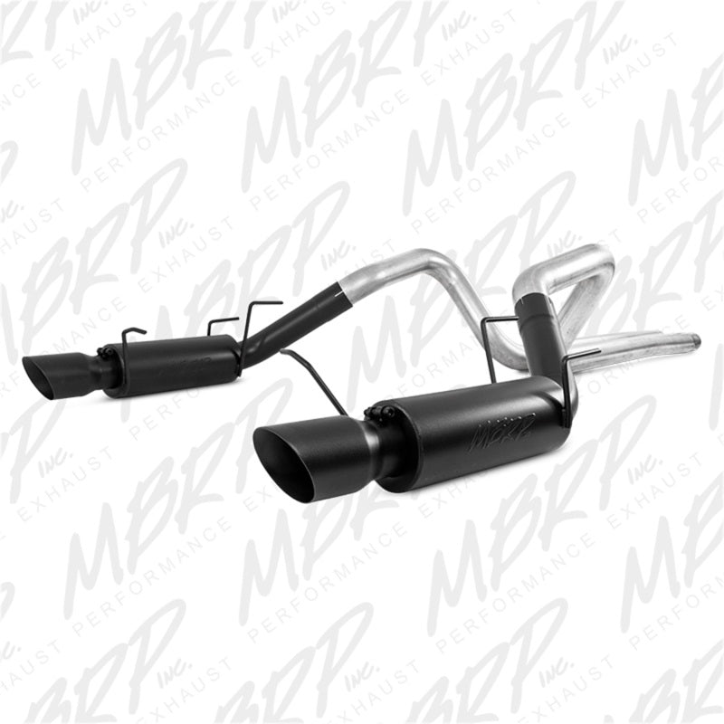 MBRP 11-14 Ford Mustang GT 5.0L 3in Cat Back Dual Split Rear Race Version 4in Tips - Black - DTX Performance