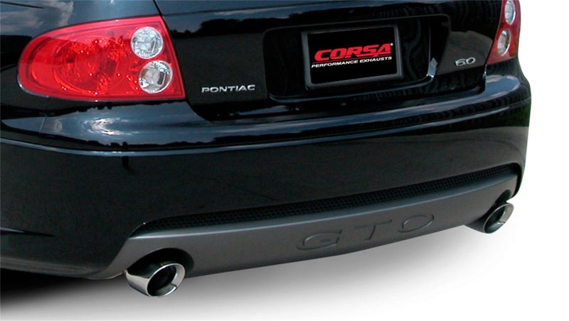 Corsa 05-06 Pontiac GTO 6.0L V8 2.5in Sport Cat-Back + XPipe Exhaust Polished Tips - DTX Performance