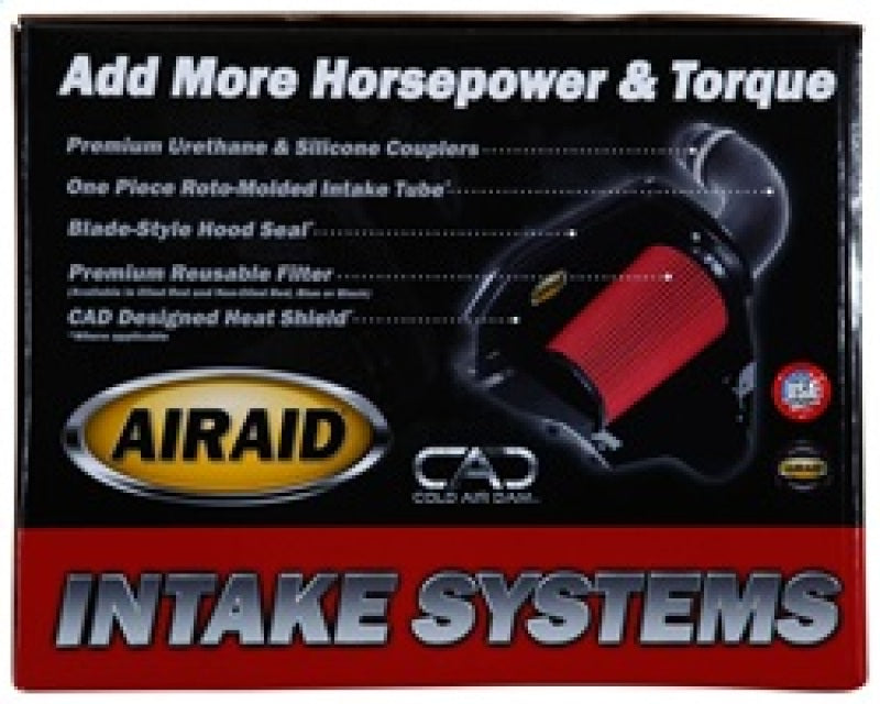 Airaid 2006 Chevy 4.8/5.3/6.0 (w/ Elec Fan/High Hood) CAD Intake System w/ Tube (Dry / Black Media) - DTX Performance