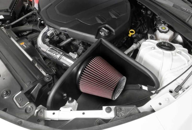 K&N 16-17 Chevy Camaro 3.6L Silver Typhoon Short Ram Intake - DTX Performance