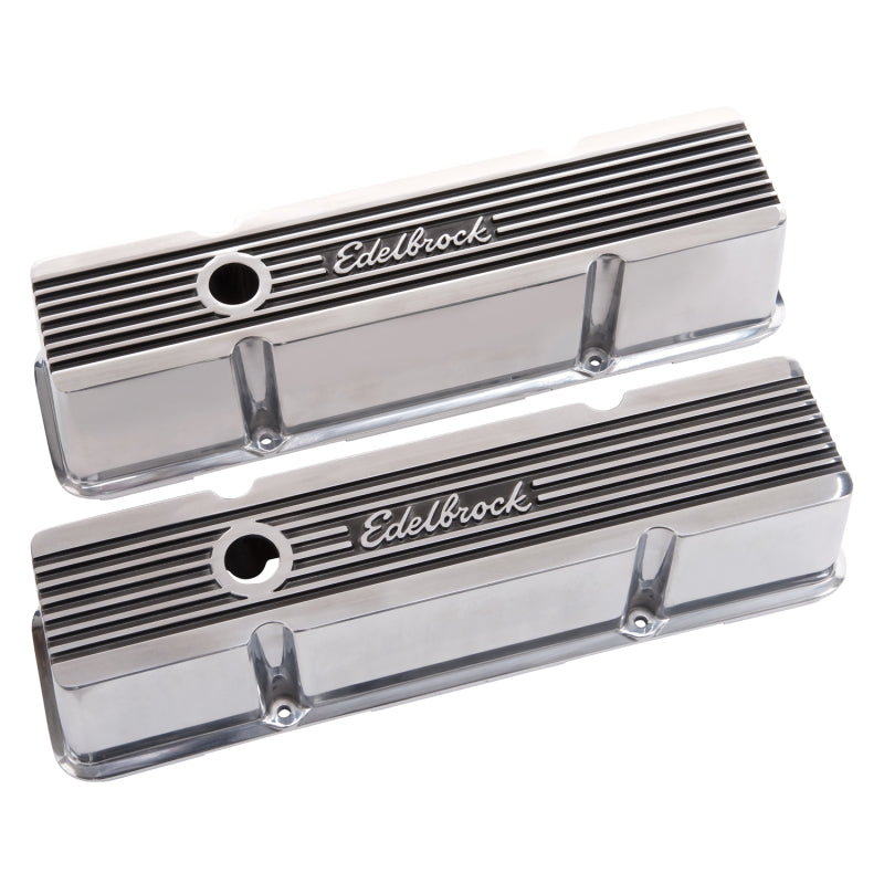 Edelbrock Valve Cover Elite II Series Chevrolet 1959-1986 262-400 CI V8 Tall Polished - DTX Performance