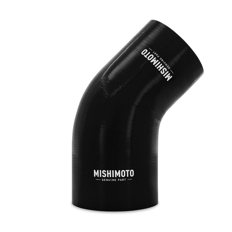 Mishimoto Silicone Reducer Coupler 45 Degree 3in to 4in - Black - DTX Performance