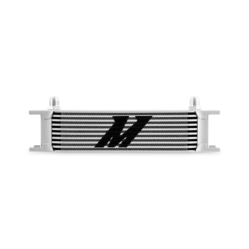 Mishimoto Universal -8AN 10 Row Oil Cooler - Silver - DTX Performance