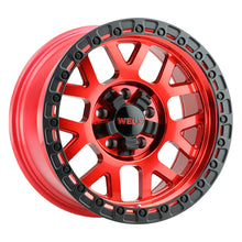 Load image into Gallery viewer, Weld Off-Road W133 17X9 Cinch 6X135 6X139.7 ET-12 BS4.50 Candy Red / Satin Black Ring 106.1 - DTX Performance