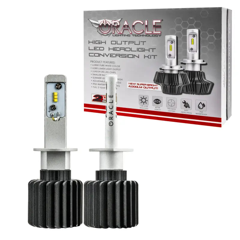 Oracle H1 4000 Lumen LED Headlight Bulbs (Pair) - 6000K - DTX Performance