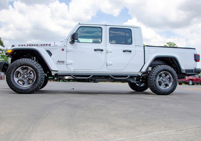 N-Fab Nerf Step 2019 Jeep Wrangler JT 4DR Truck Full Length - Tex. Black - 3in - DTX Performance