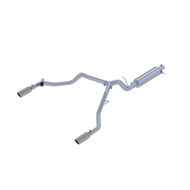 MBRP 19-20 Ford Ranger 2.3L T304 3in Dual Split Rear Outlet 4in OD Tips Cat Back Exhaust - DTX Performance