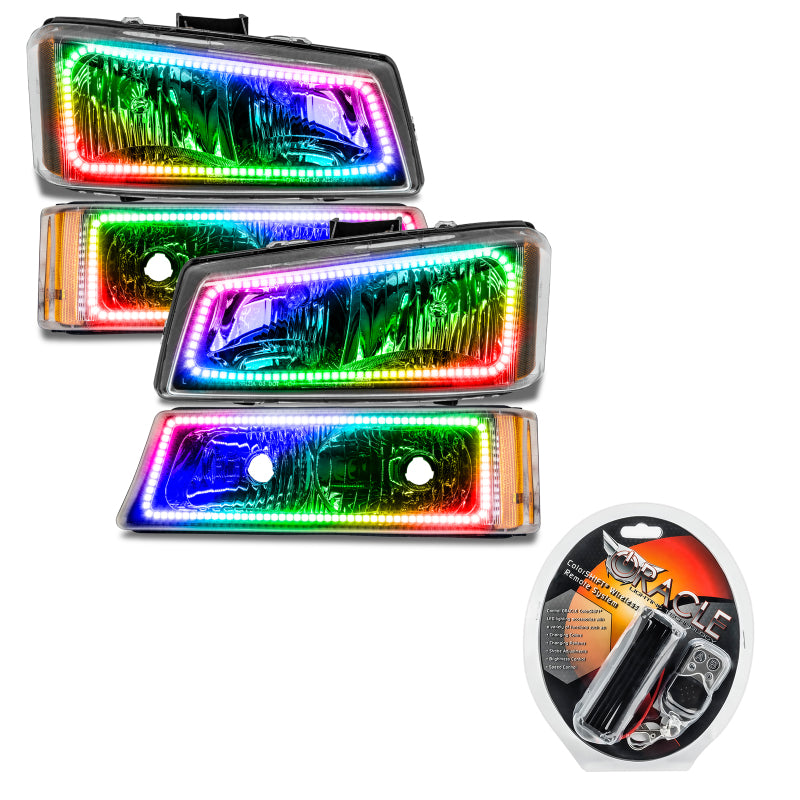 Oracle Chevrolet Silverado 03-06 Square Halo Kit - ColorSHIFT - DTX Performance